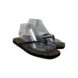 Shade & Shore Thong Sandals Women's Size 10 Brown Casual Beach Flip Flops